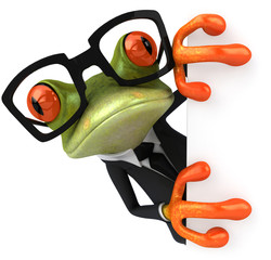 Sticker - Grenouille et lunettes