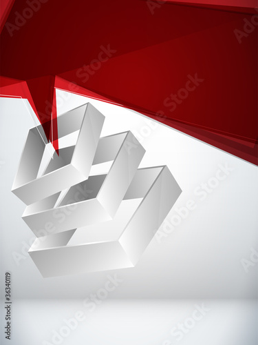Board z aluminiowym obramowaniem Streszczenie geometryczne 3d tło