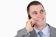 © WavebreakmediaMicro - Close up of businessman looking up while on the phone