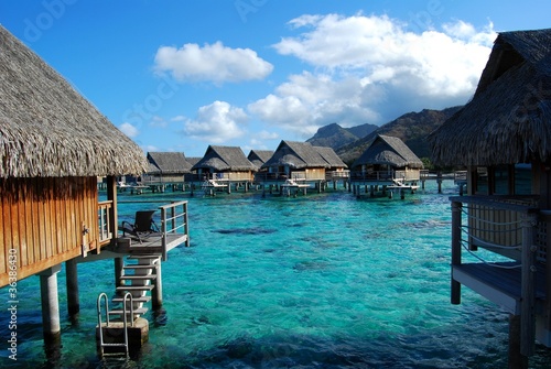 Cuadros en Lienzo moorea - french polynesia - bungalow