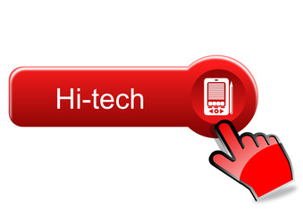 Wall Mural - Hi-tech button with red hand