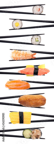 Tapeta ścienna Jeden smaczny rząd sushi