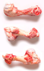 Poster - close up of pork bones on white