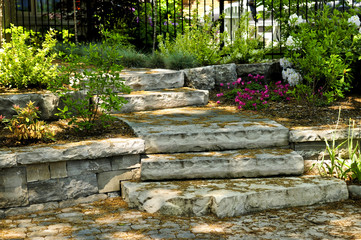 Wall Mural - Natural stone steps