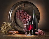Fototapeta  - still life with red wine