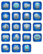 Website and internet blue icons