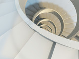 Fototapeta Przestrzenne - Abstract spiral staircase