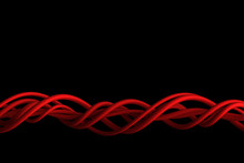 Abstract Red Wires Isolated On Black