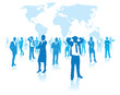 © jameschipper - business people group on a world background