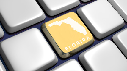 Wall Mural - Keyboard (detail) with Florida map key