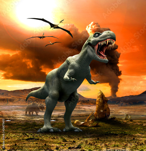 Nowoczesny obraz na płótnie Tyrannosaurus