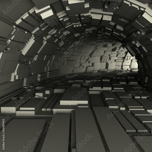 3d-ciemny-tunel-abstrakcyjny