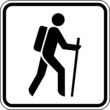 Wandern Nordic Walking Laufen Schild Zeichen Symbol