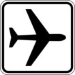 Flugzeug Flughafen Schild Zeichen Symbol
