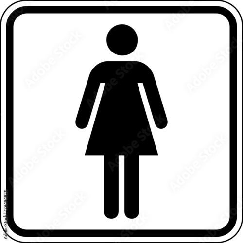 Toilette Wc Klo Damen Frauen Schild Zeichen Symbol Buy This