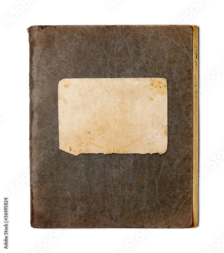 old closed copybook isolate...