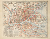 Fototapeta Mapy - Old map of Saint Petersburg
