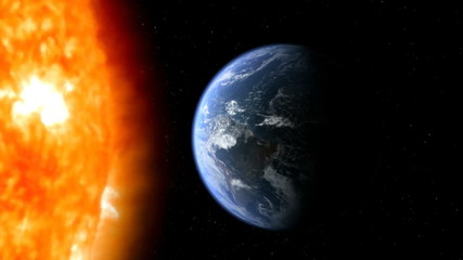 Wall Mural - earth moon sun 02