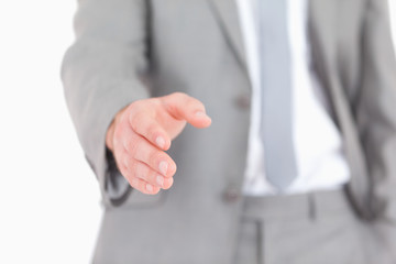 Poster - Masculine hand ready for a handshake