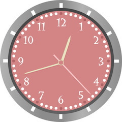 wall clock vector isolated on white background