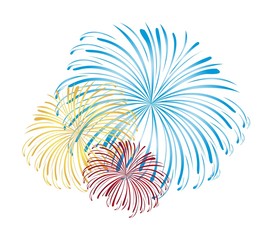 Poster - fireworks vector