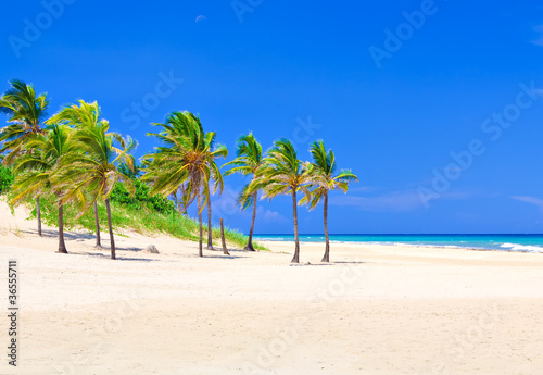 Plakat na papierze fotorealistycznym Słynna plaża Varadero na Kubie