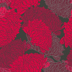 Wall Mural - Red asters