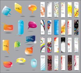 Wall Mural - Headers and bubbles for speech