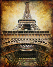 Eiffel Tower - Retro Styled Picture