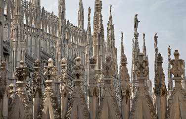 Fototapete - Milan - Duomo from roof