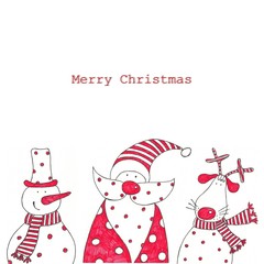 Sticker - Christmas card