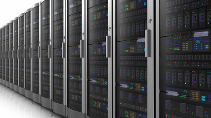 Poster - Row of network servers
