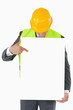 © WavebreakmediaMicro - Architect looking and pointing on sign in his hands
