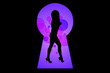 © micheldouliez - Purple Key Hole Girl