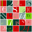 © Jan Engel - Advent Calendar Numbers Red/Light & Dark Green/White