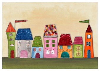 Wall Mural - Town