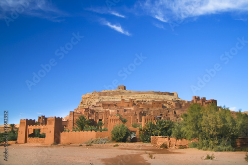 Plakat na papierze fotorealistycznym Starożytne miasto ait benhaddou w Maroku