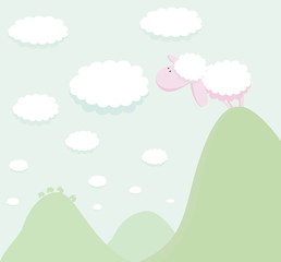 Obraz na płótnie kreskówka góra wzgórze