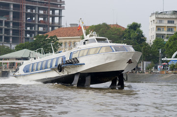 Hydrofoil boat on Saigon River