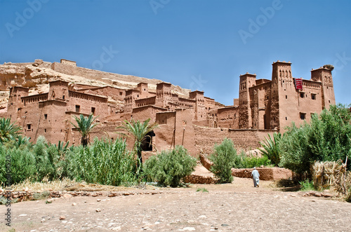 Plakat na papierze fotorealistycznym Fort ait benhaddou, maroko