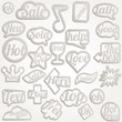 © alvaroc - Set bubble vector sticker for text icons symbols