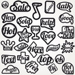 © alvaroc - Set bubble vector sticker for text icons symbols