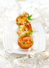 Sticker - Prawn salad in mini-brioche for holiday