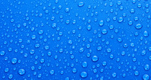 Beautiful Blue Water Drops Background
