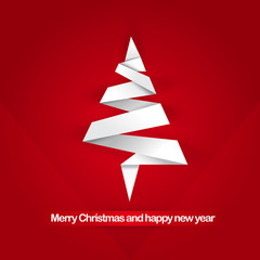 Poster - Abstract vector background with Christmas tree