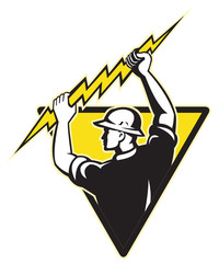 Sticker - power lineman electrician repairman