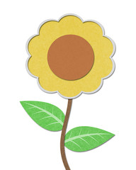 Wall Mural - sunflower recycled paper craft