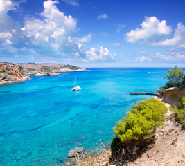 Fototapete - Ibiza Punta de Xarraca turquoise beach