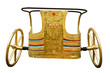 Copy of Tutankhamen's ceremonial chariot isolated