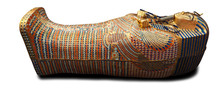 Copy Of Tuthankamen's Wooden Sarcophagus Isolated